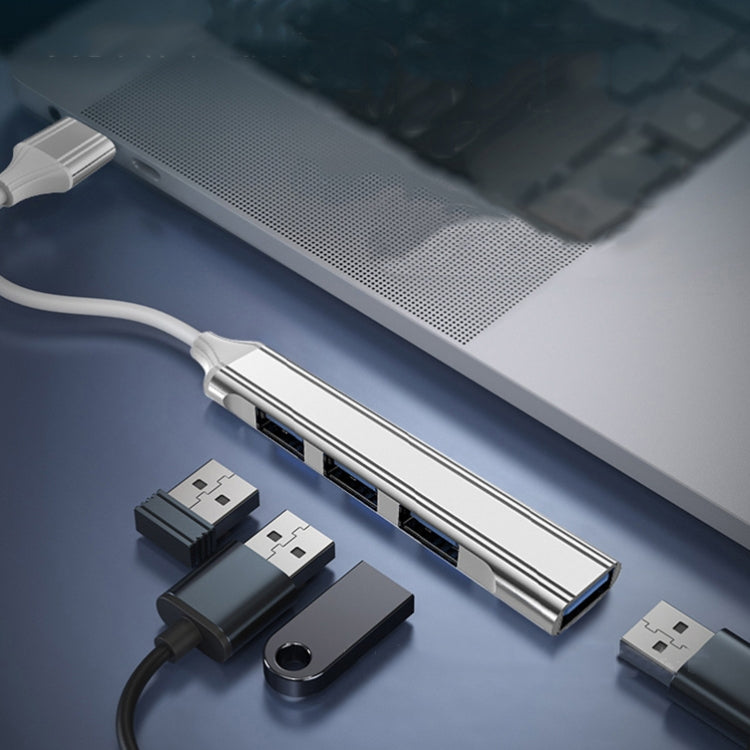 4 in 1 Mini Multifunctional Expanded Docking, Spec: Type-C/USB-C 3.0 (Gray) - USB 3.0 HUB by buy2fix | Online Shopping UK | buy2fix
