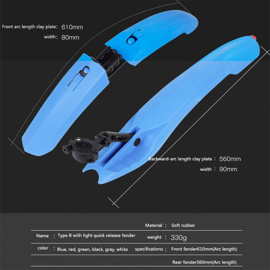 2632 Bicycle Quick Release Mudguards, Style: Widened (Black) by buy2fix