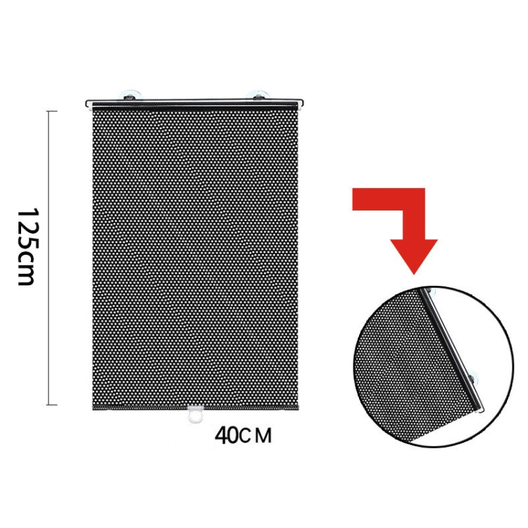 Suction Cup Car Shade Curtain Window Telescopic Roller Blind, Size: 40x125cm Black Mesh - Sound & Heat Insulation Cotton by buy2fix | Online Shopping UK | buy2fix