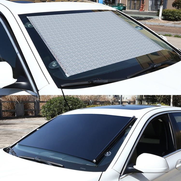 Suction Cup Car Shade Curtain Window Telescopic Roller Blind, Size: 50x125cm Silver Laser by buy2fix