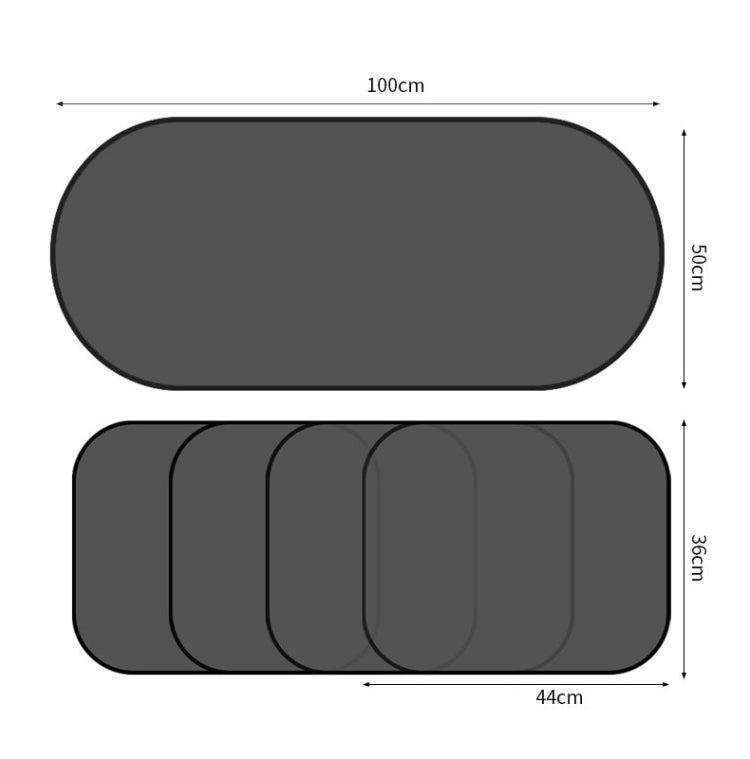 Non-Porous Suction Cup Car Mesh Sunshade(Black Rear Block+Black Side Block x 4) - Window Foils & Solar Protection by buy2fix | Online Shopping UK | buy2fix