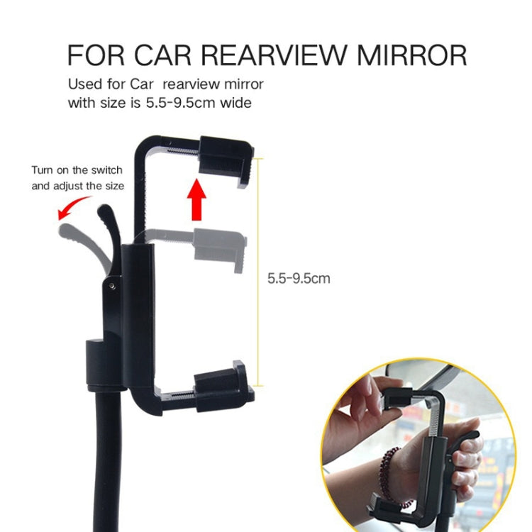 Car Rearview Mirror Hose Bracket Mobile Phone Clip Universal Navigation Bracket - Universal Car Holders by buy2fix | Online Shopping UK | buy2fix