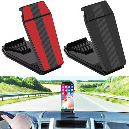 Mobile Phone Tablet Car Holder Suction Cup Instrument Fixed Bracket, Color: Black Carbon Fiber by buy2fix