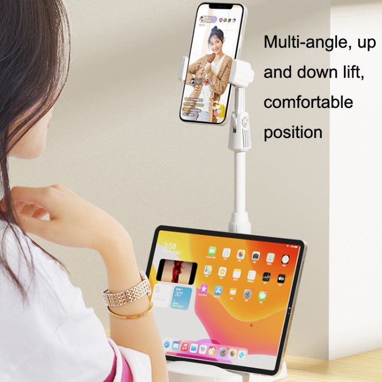 Desktop Live Mobile Phone Telescopic Folding Bracket(Cherry Blossom Pink) by buy2fix