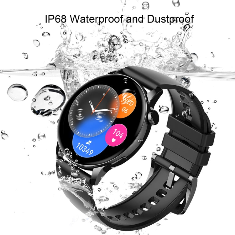 HD1 1.3 Inch AMOLED Screen Smart Watch with NFC Function(Black Steell+Silicone Strap) by buy2fix