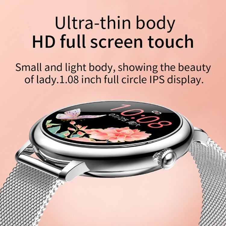 LOANIY CF80 1.08 Inch Heart Rate Monitoring Smart Bluetooth Watch, Color: Gold Steel - Smart Watches by LOANIY | Online Shopping UK | buy2fix