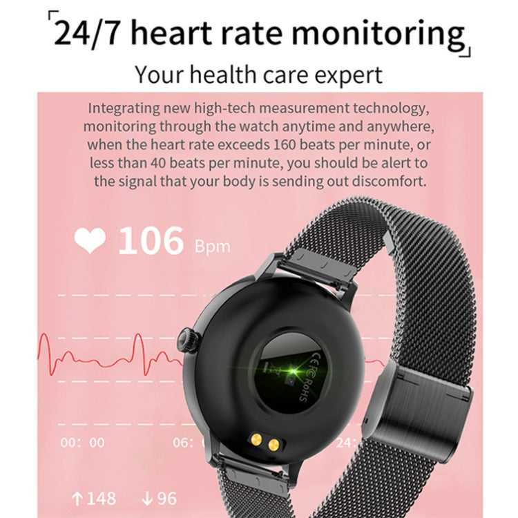 LOANIY CF80 1.08 Inch Heart Rate Monitoring Smart Bluetooth Watch, Color: Silver Steel - Smart Watches by LOANIY | Online Shopping UK | buy2fix