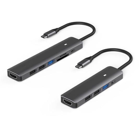 Blueendless Type-C+USB 3.0/2.0+HDMI4K HUB, Specification: 5 in 1 by Blueendless