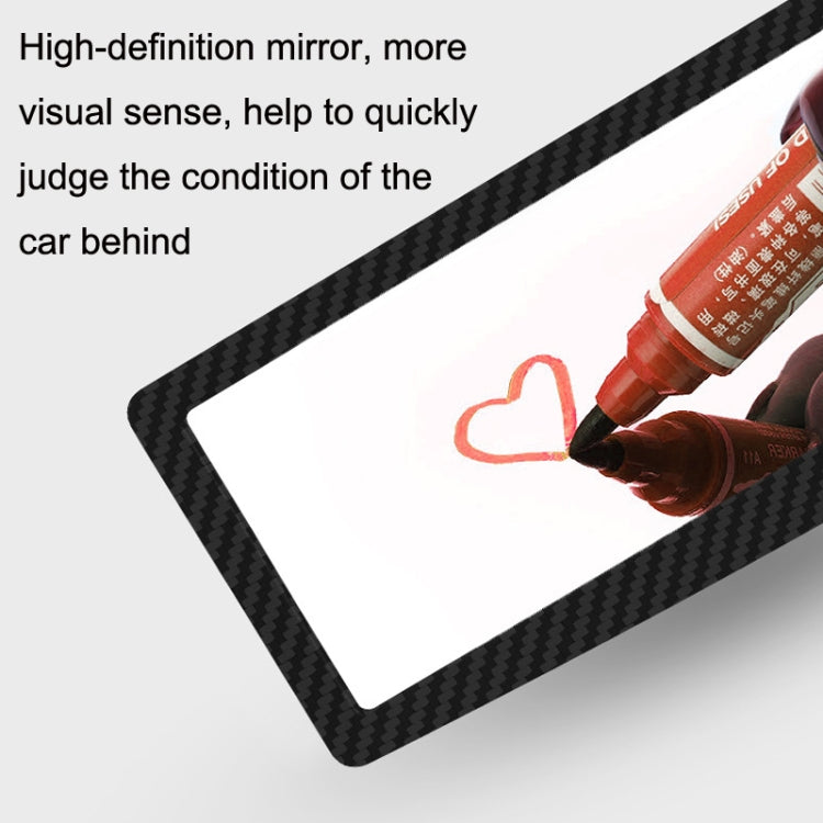 CZC-255 Carbon Fiber Indoor Rearview Mirror Modified Suction Cup Endoscope Auxiliary Mirror(White Mirror) - Interior Mirrors by buy2fix | Online Shopping UK | buy2fix