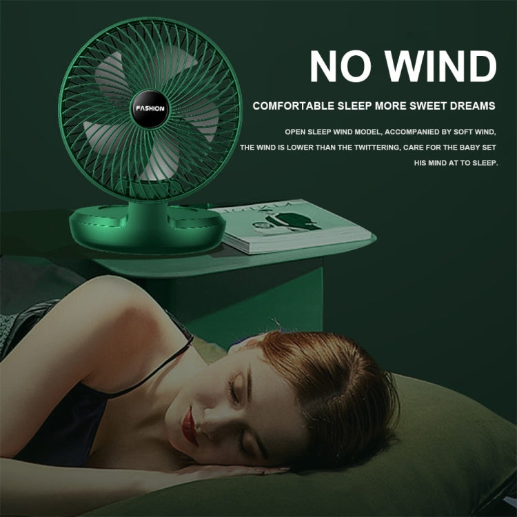 Folding Office Desktop Household Portable Small Fan, Size: 8 inch(Green USB Direct Plug) by buy2fix