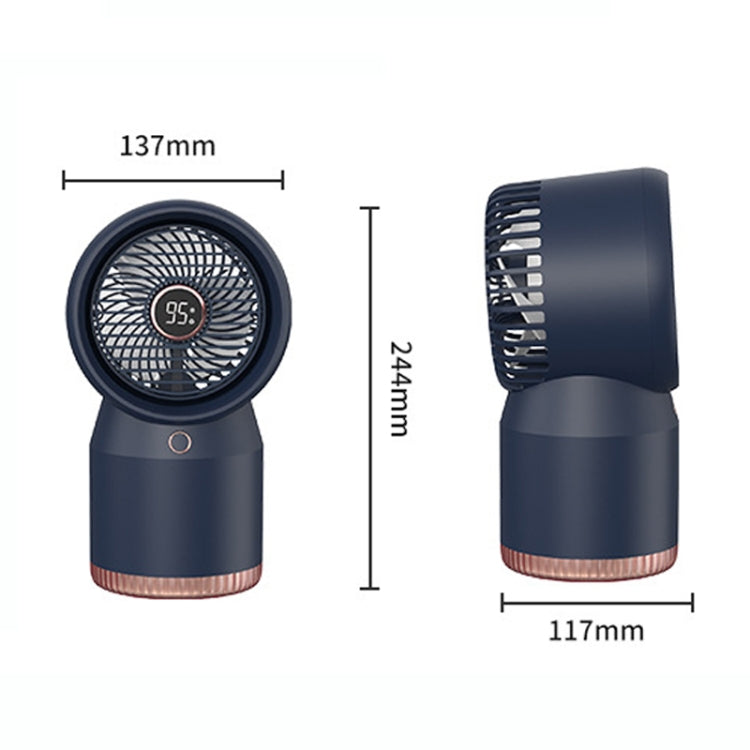 Spray Humidified LED Digital Display Office Home Fan, Style: USB Direct Plug(Blue) - Electric Fans by buy2fix | Online Shopping UK | buy2fix