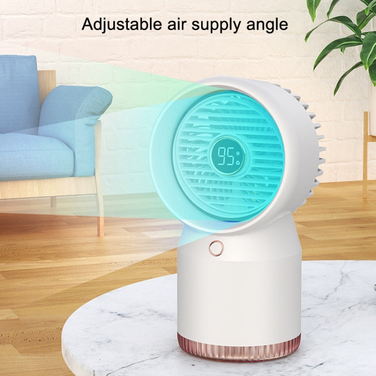 Spray Humidified LED Digital Display Office Home Fan, Style: USB Direct Plug(Blue) - Electric Fans by buy2fix | Online Shopping UK | buy2fix