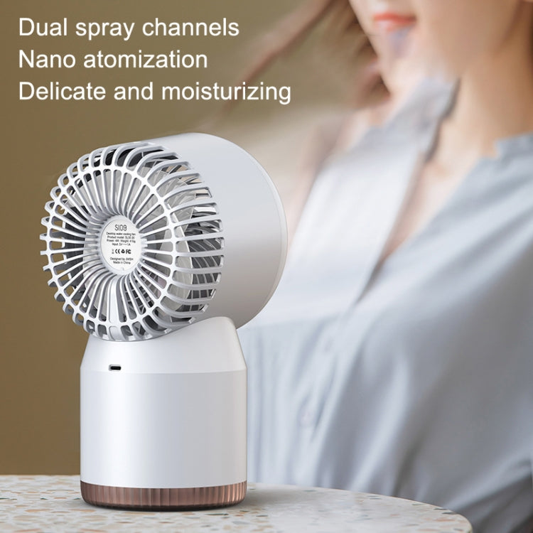 Spray Humidified LED Digital Display Office Home Fan, Style: USB Direct Plug(Blue) - Electric Fans by buy2fix | Online Shopping UK | buy2fix