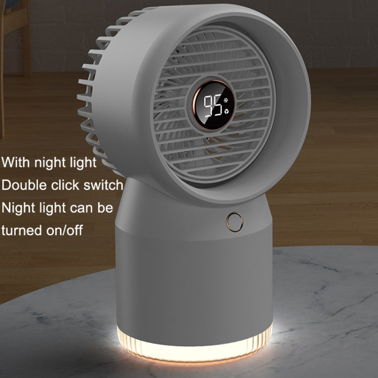 Spray Humidified LED Digital Display Office Home Fan, Style: USB Direct Plug(Blue) - Electric Fans by buy2fix | Online Shopping UK | buy2fix