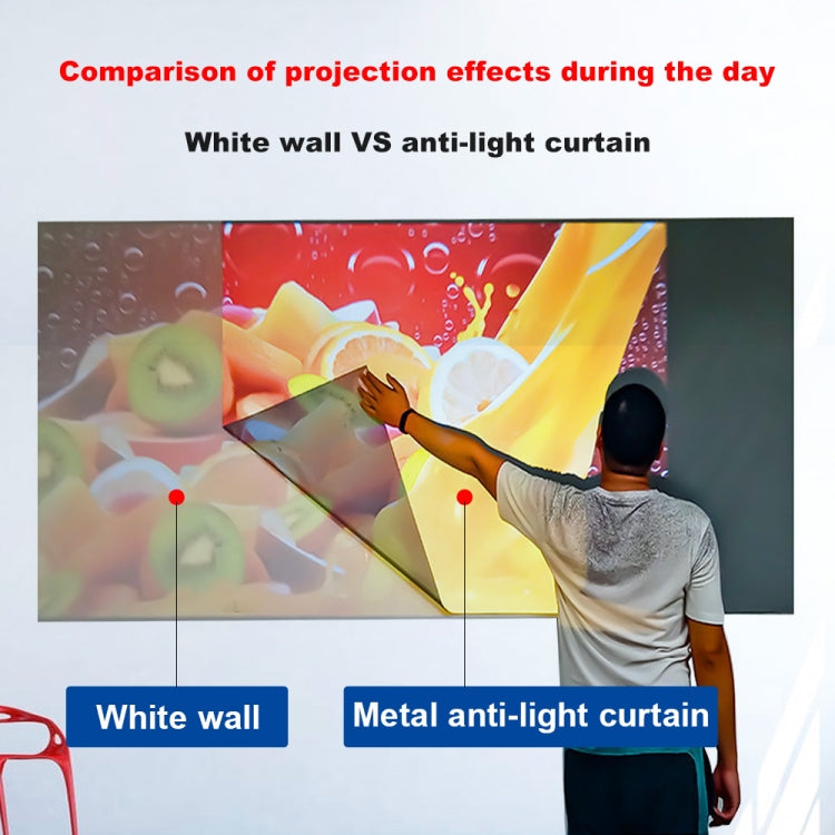 Folding Metal Anti-Light HD Projection Curtain, Size: 110 inch 16:9 250x140cm - Film Curtains by buy2fix | Online Shopping UK | buy2fix