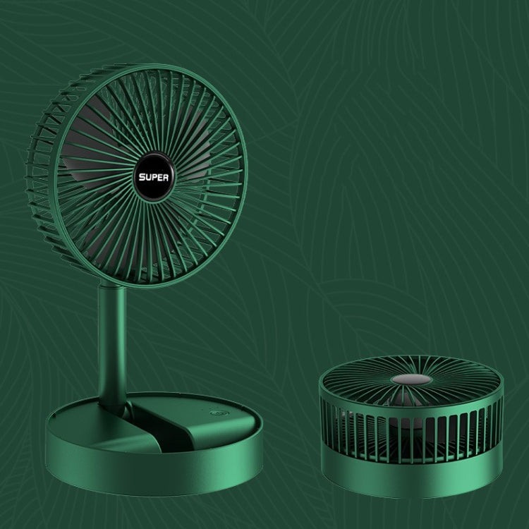 Portable Folding Fan Retractable Floor Standing Fan,Style: USB Plug In (Green) - Electric Fans by buy2fix | Online Shopping UK | buy2fix