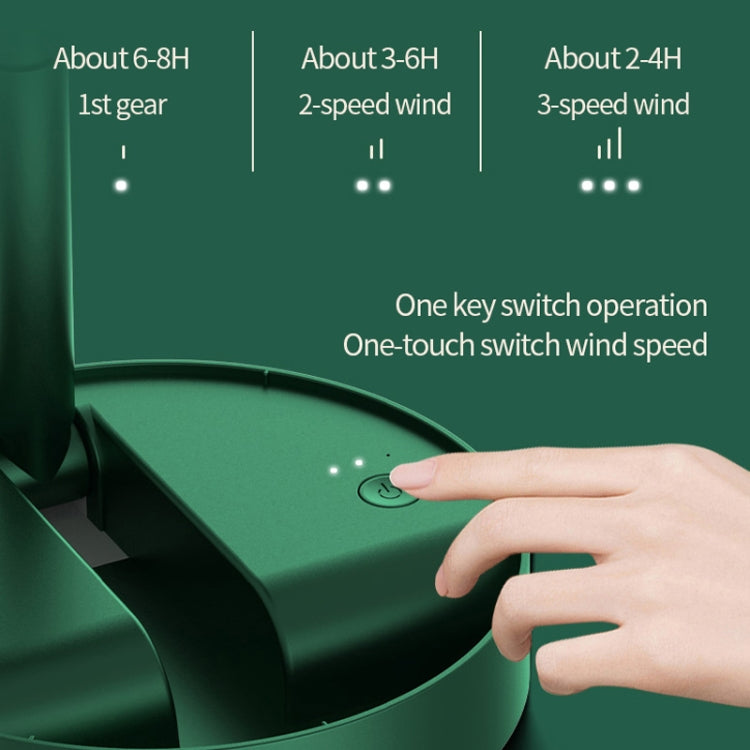 Portable Folding Fan Retractable Floor Standing Fan,Style: USB Plug In (Green) - Electric Fans by buy2fix | Online Shopping UK | buy2fix