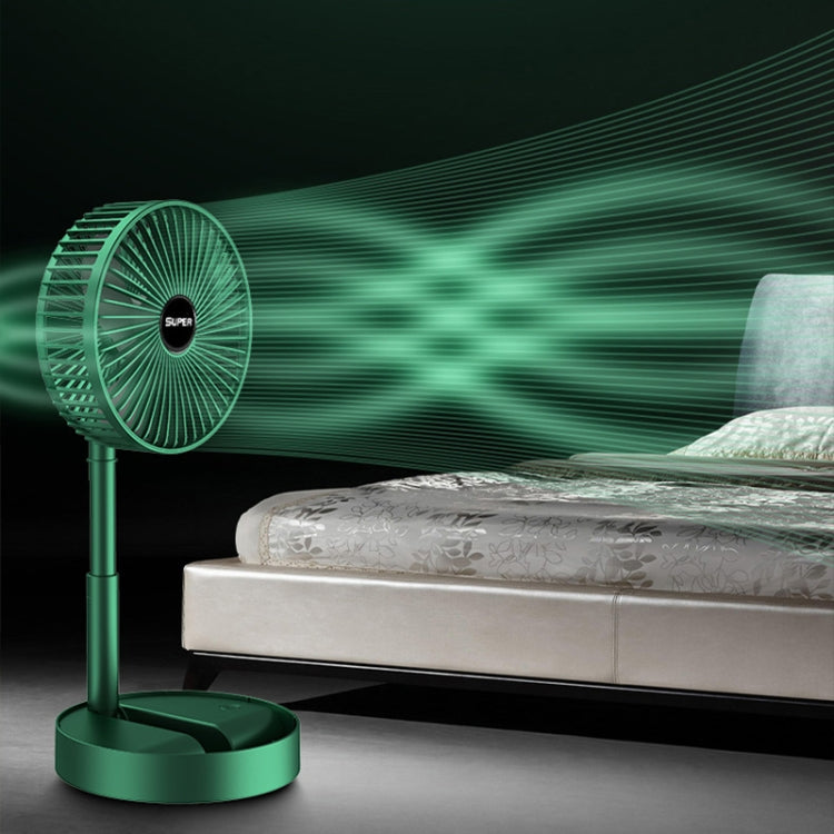 Portable Folding Fan Retractable Floor Standing Fan,Style: USB Plug In (Green) - Electric Fans by buy2fix | Online Shopping UK | buy2fix