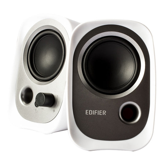 2 PCS Edifier R12U Subwoofer Mobile Phone Mini Desktop Computer USB Audio(White) by Edifier