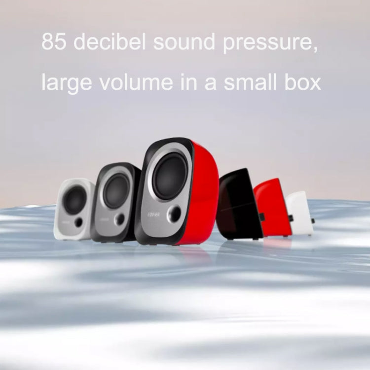 2 PCS Edifier R12U Subwoofer Mobile Phone Mini Desktop Computer USB Audio(White) by Edifier