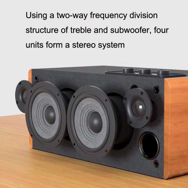 Edifier D12 Wireless Bluetooth Speaker Car Subwoofer Stereo(Wood Grain) - by Edifier | Online Shopping UK | buy2fix