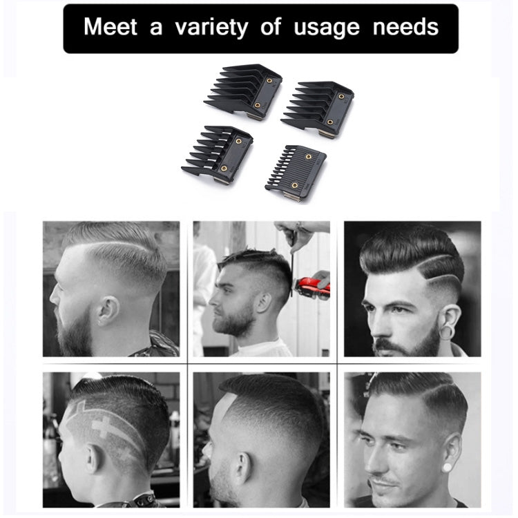 4 In 1 Hair Clipper Limit Comb Barber Tool Accessories(Black) - Haircutting Scissors Parts by buy2fix | Online Shopping UK | buy2fix
