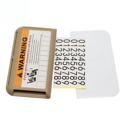 Car Sun Visor Card Holder Pass Fuel Card Holder Parking Number Card(Beige Bagged) by buy2fix