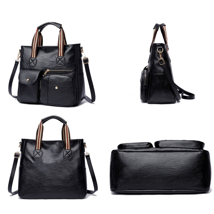Large-capacity Messenger Bag Handbag Multi-pocket Shoulder Bag Middle-aged Mother Bag(Yellow) - Handbags by buy2fix | Online Shopping UK | buy2fix