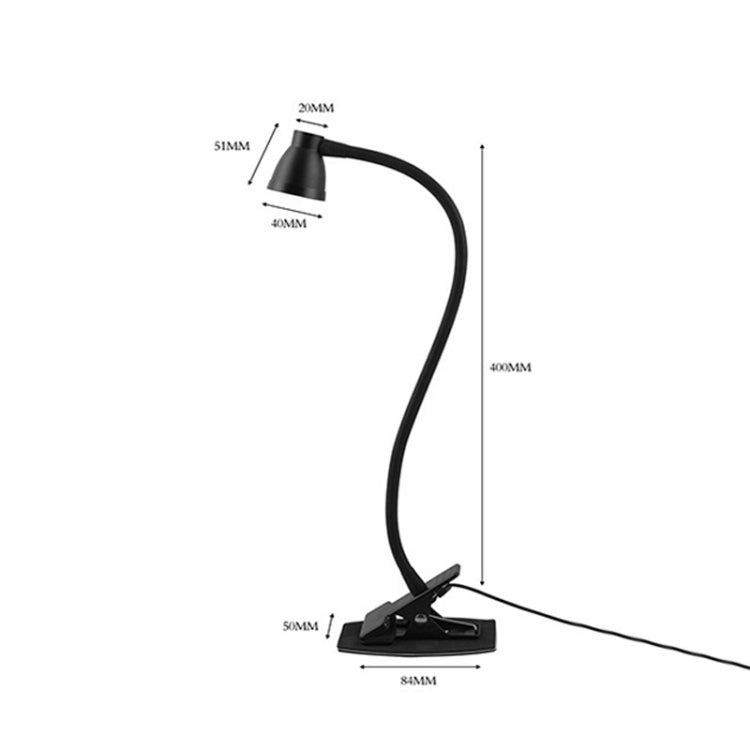 668A001 USB 360 Degree Bend Hose Desk Lamp, Spec: Black Two-speed Dimming - by buy2fix | Online Shopping UK | buy2fix