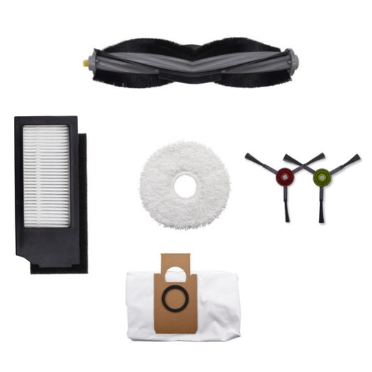 Main Brush + Filter + Mop + Dust Bag + Side Brush Set for ECOVACS X1 by buy2fix