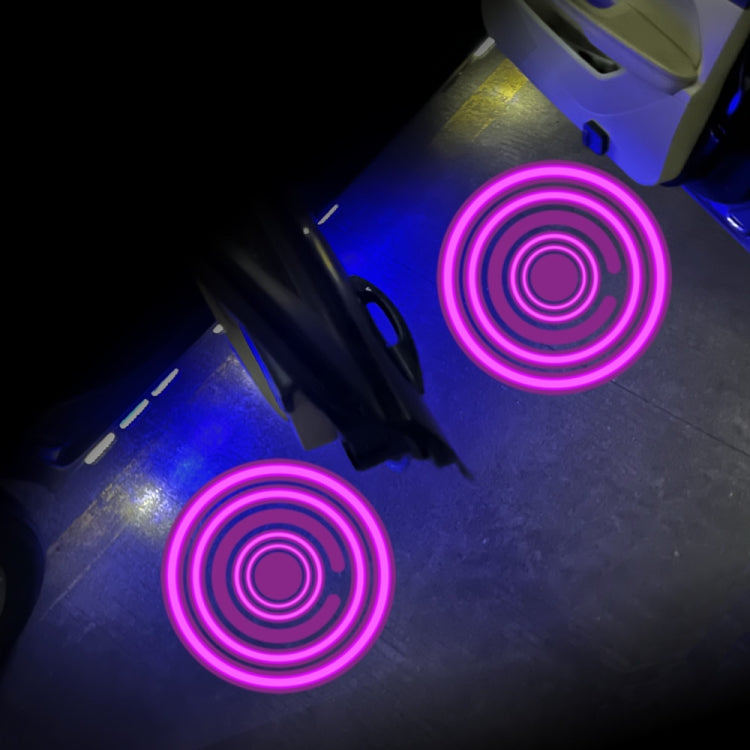 LED Infrared Induction Car Door Welcome Light Night Projection Ambient Light, Specification: Visual Circle (Pink Purple)(1 Pair/Box) - Atmosphere lights by buy2fix | Online Shopping UK | buy2fix