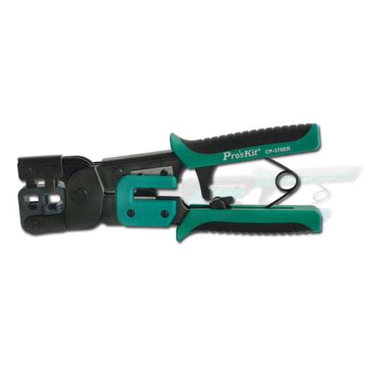 ProsKit Dual-purpose 6/8P Iron Handle Network Ratchet Crimping Plier(CP-376ER) by ProsKit