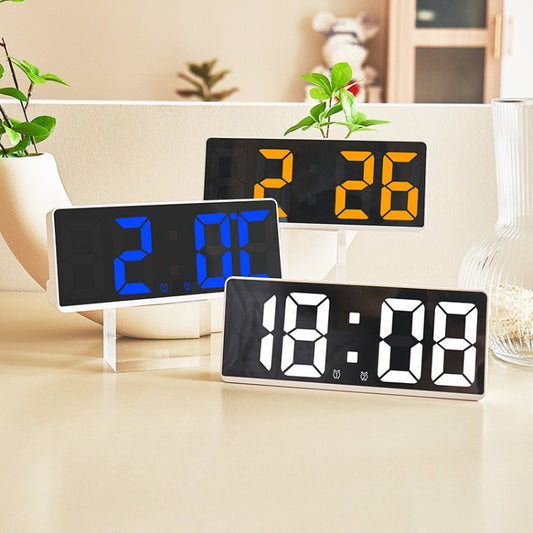 LED Bedside Alarm Clock Battery Plug-In Dual-Purpose Clock(White) by buy2fix