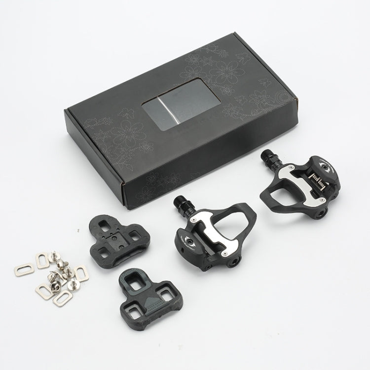 RACEWORK 01455 Road Bike Self-locking Pedals(Black) - Pedals by buy2fix | Online Shopping UK | buy2fix