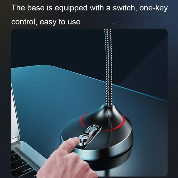 F12 Metal Hose Meeting Desktop Microphone, Spec: USB Version (Black) by buy2fix