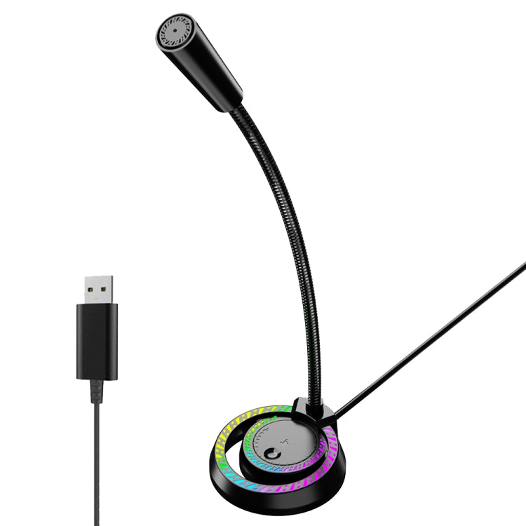 RGB Lighting Effect Computer Desktop Microphone(F3) - Microphone by buy2fix | Online Shopping UK | buy2fix