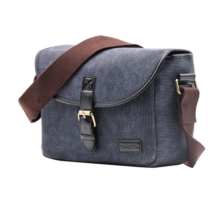 Casual SLR Camera Canvas Crossbody Bag(Blue) - Strap Satchel by buy2fix | Online Shopping UK | buy2fix