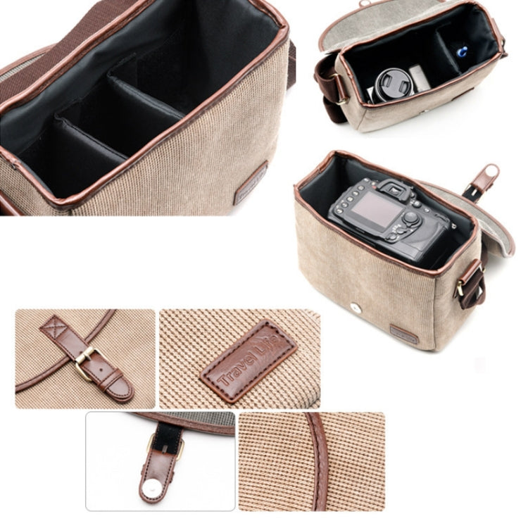 Casual SLR Camera Canvas Crossbody Bag(Blue) - Strap Satchel by buy2fix | Online Shopping UK | buy2fix