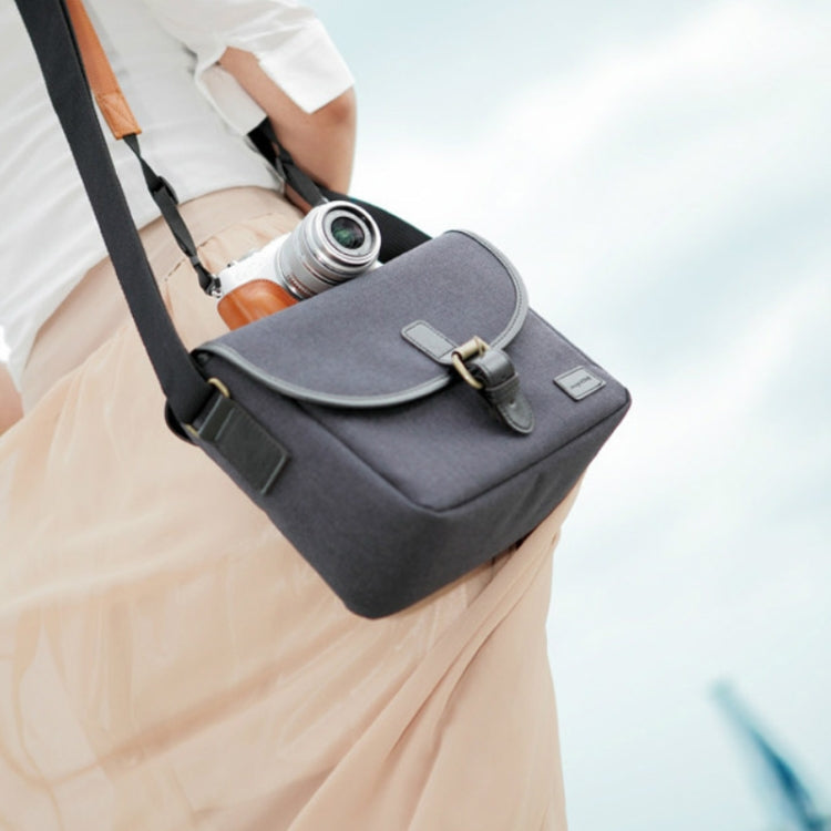 Casual SLR Camera Canvas Crossbody Bag(Blue) - Strap Satchel by buy2fix | Online Shopping UK | buy2fix