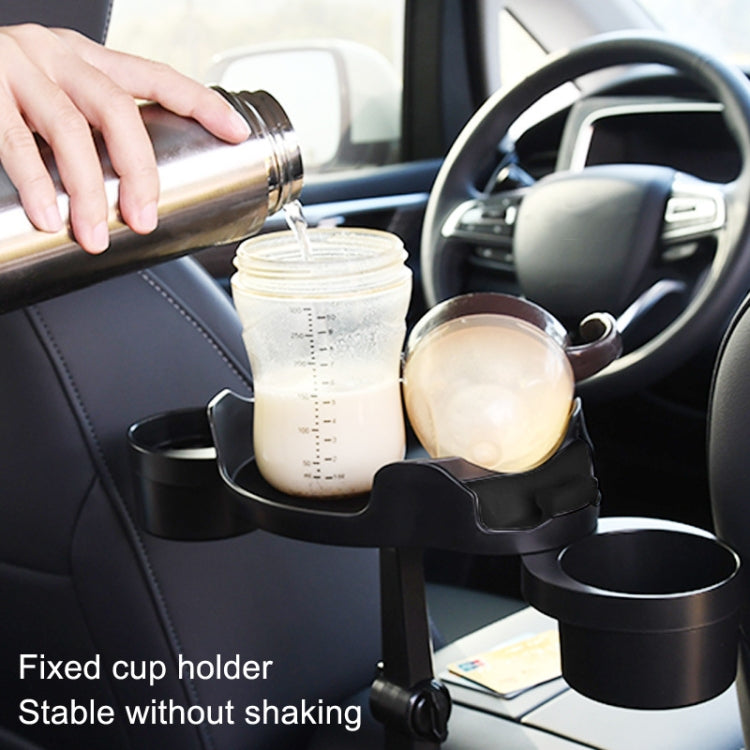 Car Water Cup Holder Dinner Plate Rack Rotatable Mobile Phone Holder(Black) - Car Drink Holders by buy2fix | Online Shopping UK | buy2fix