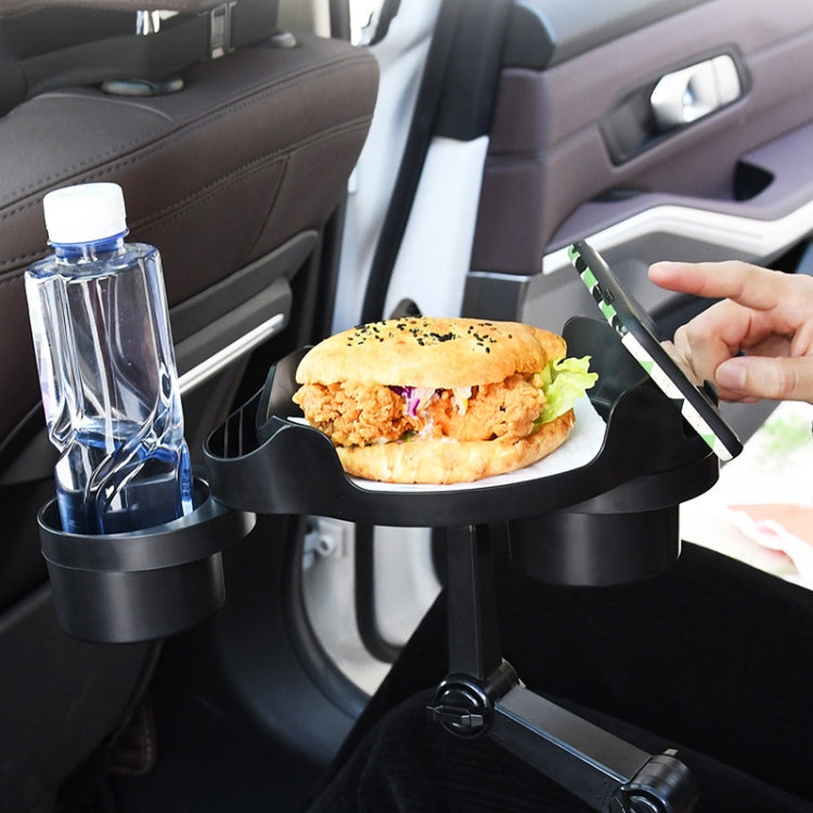 Car Water Cup Holder Dinner Plate Rack Rotatable Mobile Phone Holder(Black) by buy2fix