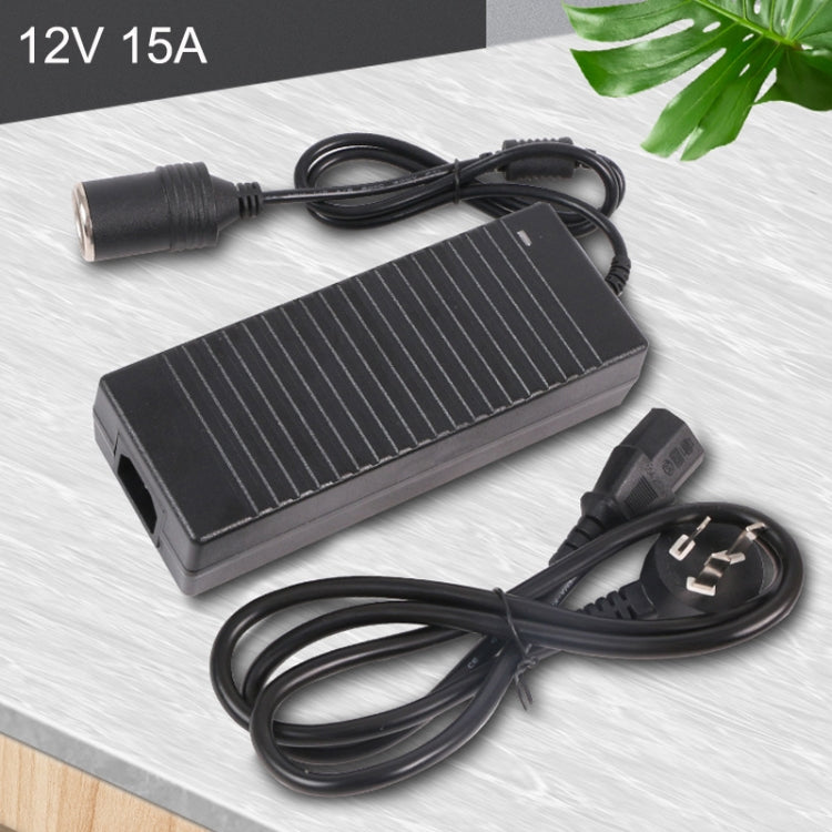 220V To 12V Power Converter 15A Car to Household Power Adapter, Plug Type: EU Plug - Step-down Transformer by buy2fix | Online Shopping UK | buy2fix