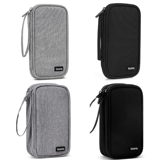 Baona BN-C004 Mini U Disk Headphone Data Cable Storage Bag, Color: Single Layer (Black) by Baona