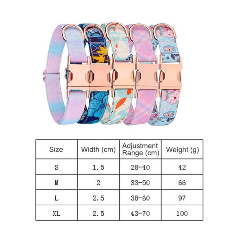 Rose Gold Buckle Pet Detachable Bow Collar, Size: XL 2.5x43-70cm(Blue Bellland) by buy2fix
