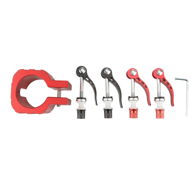 Folding Clamp For ZERO 8X 10X 11X SPEEDUAL Dualtron DT3 Thunder Electric Scooter With Pad Red - Accessories & Parts by buy2fix | Online Shopping UK | buy2fix