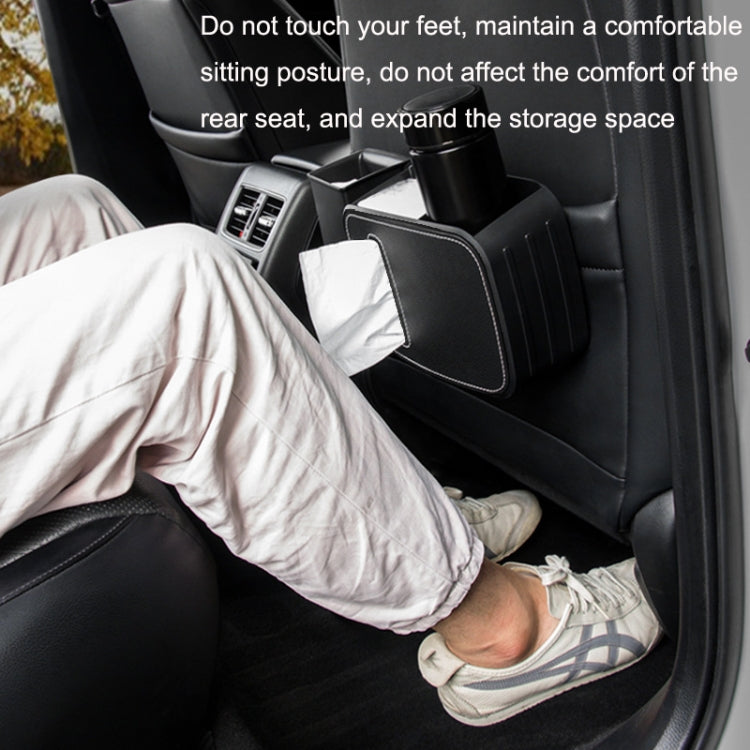 Car Drain Tissue Box Umbrella Storage Pocket Bag Storage Box Car Trash Can(Flip Fur Gray) by buy2fix