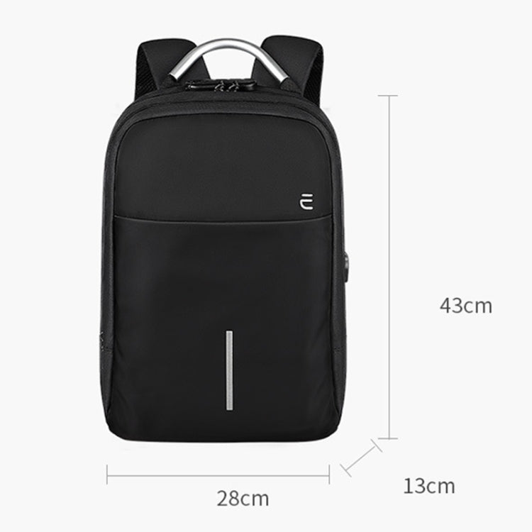 SJ16 Laptop Anti-Theft Backpack, Size: 13 inch-15.6 inch(Mysterious Black) by buy2fix