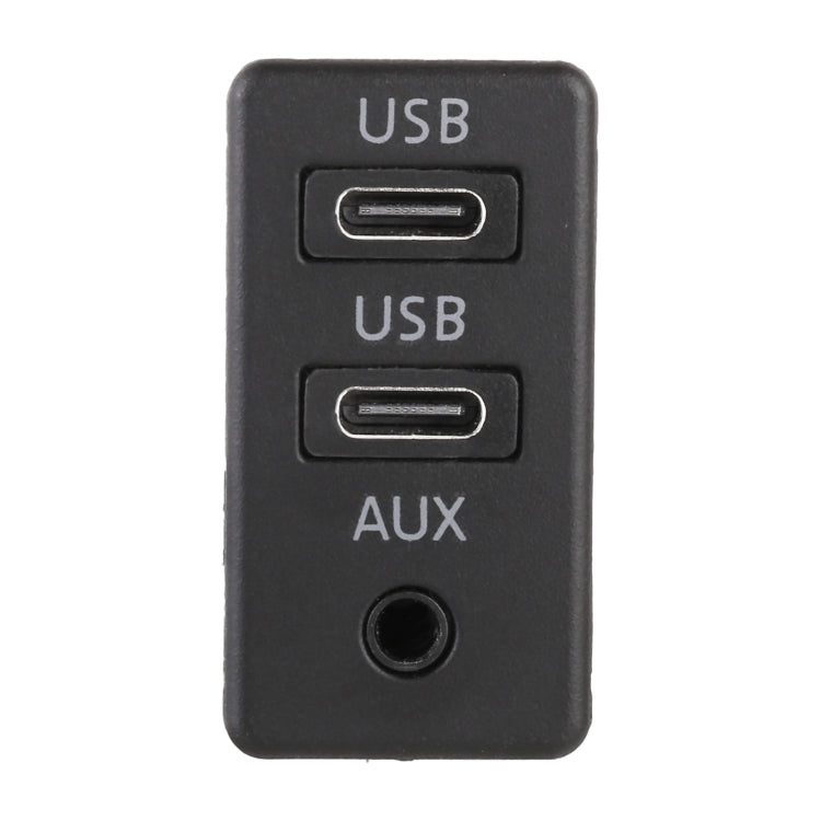 Car Universal Modification Dual Type-C+AUX Charging Interface Seat - In Car by buy2fix | Online Shopping UK | buy2fix