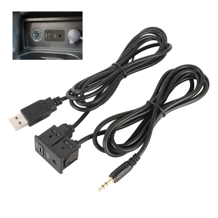 Car Universal Modified Type-C+AUX Interface Charging Use Extension Seat - DIY Cables by buy2fix | Online Shopping UK | buy2fix