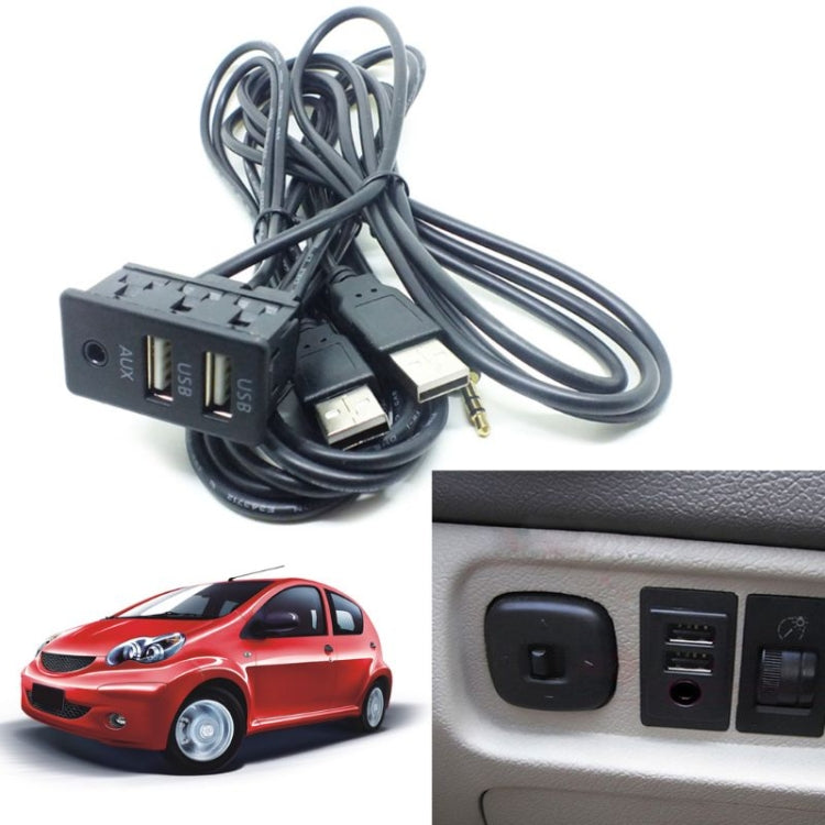 Car Universal Modification Dual USB +AUX Interface Charging Seat by buy2fix